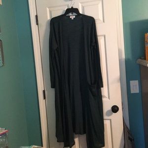Lularoe  long cardigan, Sarah,  in hunter green